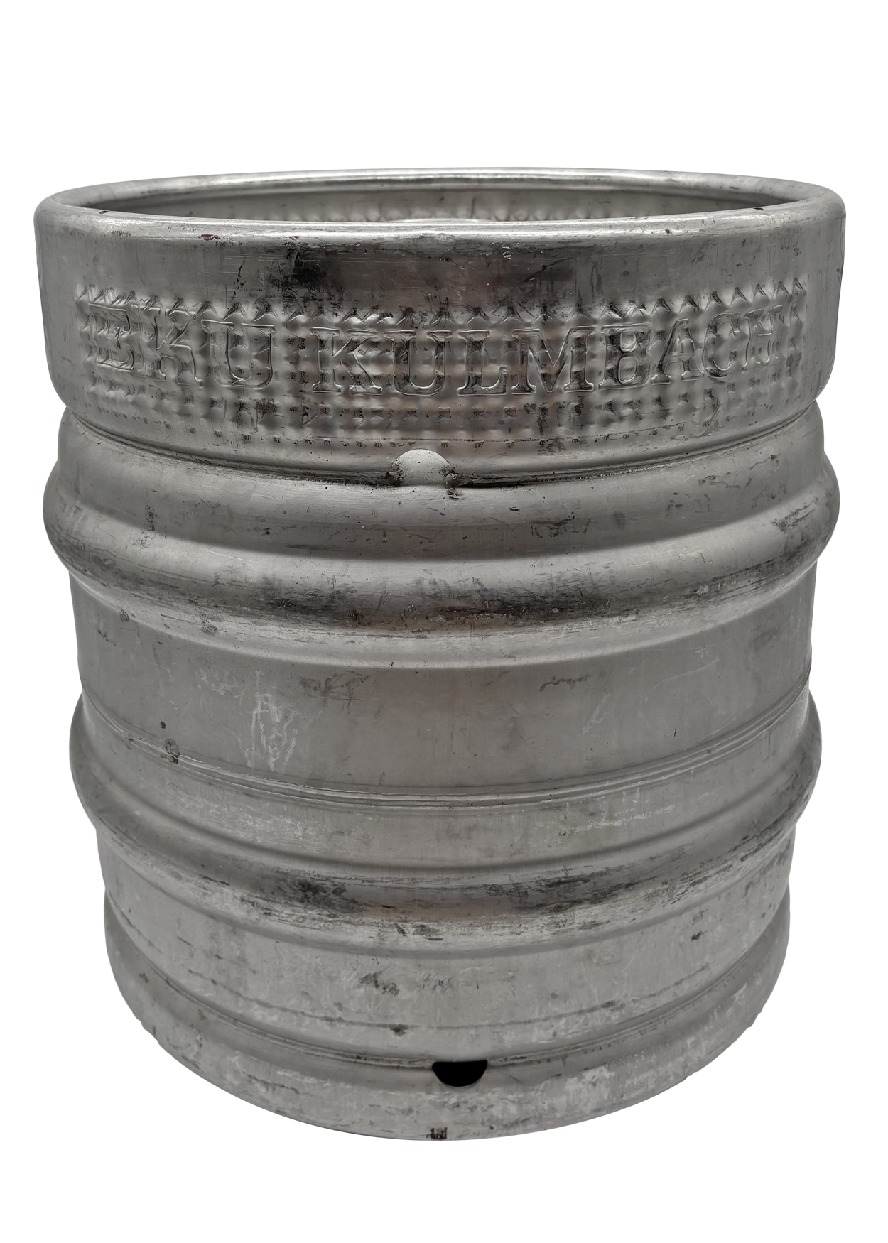 DIN 30L Edelstahl KEG Ø 363 mm – stapelbar - mit Fitting